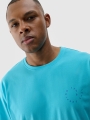 T-shirt oversize para homem com estampado - turquesa 4FRSS24TTSHM2131 turquesa