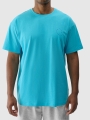 T-shirt oversize para homem com estampado - turquesa 4FRSS24TTSHM2131 turquesa