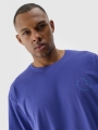 T-shirt oversize para homem com estampado - roxo 4FRSS24TTSHM2131 violeta