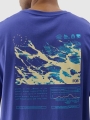 T-shirt oversize para homem com estampado - roxo 4FRSS24TTSHM2131 violeta