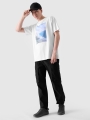 T-shirt oversize para homem com estampado - branco 4FRSS24TTSHM2132 Branco