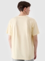 T-shirt oversize para homem com estampado - amarelo 4FRSS24TTSHM2132 amarelo