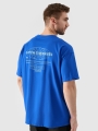 T-shirt oversize para homem com estampado - cobalto 4FRSS24TTSHM2535 azul