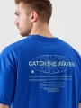 T-shirt oversize para homem com estampado - cobalto 4FRSS24TTSHM2535 azul