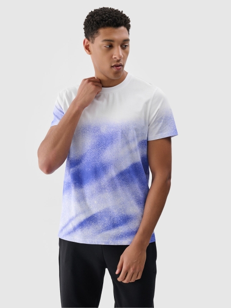 T-shirt regular para homem com estampado - cobalto 4FRSS24TTSHM2537 azul