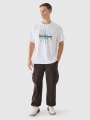 T-shirt regular para homem com estampado - branco 4FRSS24TTSHM2540 Branco
