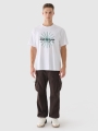 T-shirt regular para homem com estampado - branco 4FRSS24TTSHM2540 Branco