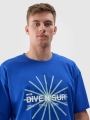 T-shirt regular para homem com estampado - cobalto 4FRSS24TTSHM2540 azul