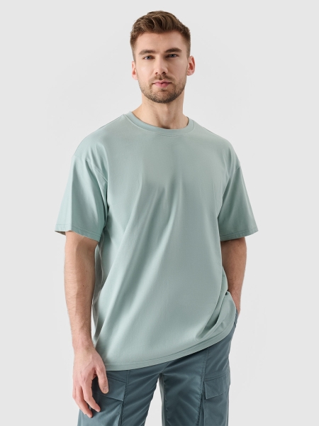 T-shirt oversize para homem com - mint 4FRSS24TTSHM2543 turquesa