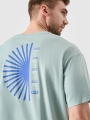 T-shirt oversize para homem com - mint 4FRSS24TTSHM2543 turquesa