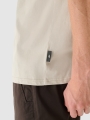 T-shirt oversize para homem com estampado - bege 4FRSS24TTSHM2543 Bege
