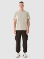 T-shirt oversize para homem com estampado - bege 4FRSS24TTSHM2543 Bege