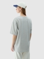 T-shirt unisexo lisa de tamanho grande - cinzenta 4FRSS24TTSHU2059 cinzenta