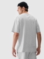 T-shirt unisexo lisa de tamanho grande - cinzenta 4FRSS24TTSHU2059 cinzenta
