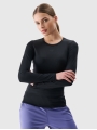 Camisola De Treino De Manga Comprida Para Mulher - Preto - 4FRSS25TFLOF324