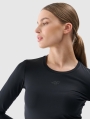 Camisola De Treino De Manga Comprida Para Mulher - Preto - 4FRSS25TFLOF324
