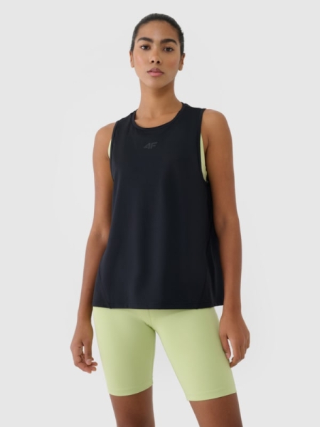 Top de treino Quick Dry para mulher - Preto 4FRSS25TFSLF415 preto