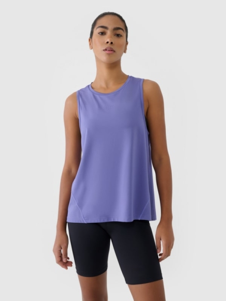 T-Shirt de alças azul marino 4FRSS25TFSLF415
