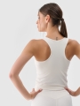 Top de treino de secagem rápida para mulher - branco 4FRSS25TFSLF430 Branco