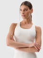 Top de treino de secagem rápida para mulher - branco 4FRSS25TFSLF430 Branco
