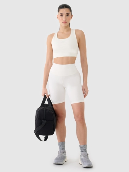 Leggings de ciclismo de treino para mulher - Branco 4FRSS25TFSTF019 Branco