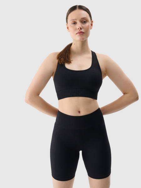 Leggings de ciclismo de treino sem costuras para mulher - Preto 4FRSS25TFSTF022 preto