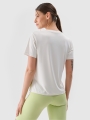 T-shirt de treino Quick Dry Oversized para mulher - Branco 4FRSS25TFTSF1236 Branco