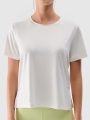 T-shirt de treino Quick Dry Oversized para mulher - Branco 4FRSS25TFTSF1236 Branco