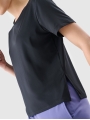 T-shirt de treino Quick-Dry Oversized para mulher - Preto 4FRSS25TFTSF1236 preto