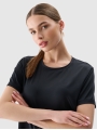 T-shirt de treino Quick-Dry Oversized para mulher - Preto 4FRSS25TFTSF1236 preto