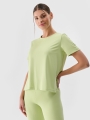 T-shirt de treino Quick-Dry Oversized para mulher - Verde 4FRSS25TFTSF1236 Verde