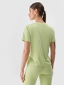 T-shirt de treino Quick-Dry Oversized para mulher - Verde 4FRSS25TFTSF1236 Verde