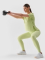 T-shirt de treino Quick-Dry Oversized para mulher - Verde 4FRSS25TFTSF1236 Verde