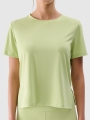 T-shirt de treino Quick-Dry Oversized para mulher - Verde 4FRSS25TFTSF1236 Verde