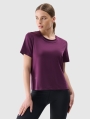 T-shirt de treino de tamanho grande de secagem rápida para mulher - Roxo 4FRSS25TFTSF1236 violeta