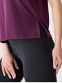T-shirt de treino de tamanho grande de secagem rápida para mulher - Roxo 4FRSS25TFTSF1236 violeta