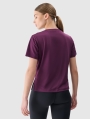 T-shirt de treino de tamanho grande de secagem rápida para mulher - Roxo 4FRSS25TFTSF1236 violeta
