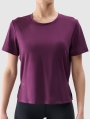 T-shirt de treino de tamanho grande de secagem rápida para mulher - Roxo 4FRSS25TFTSF1236 violeta