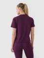 T-shirt de treino de tamanho grande de secagem rápida para mulher - Roxo 4FRSS25TFTSF1236 violeta
