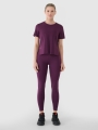 T-shirt de treino de tamanho grande de secagem rápida para mulher - Roxo 4FRSS25TFTSF1236 violeta