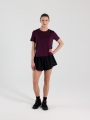 T-shirt de treino de tamanho grande de secagem rápida para mulher - Roxo 4FRSS25TFTSF1236 violeta