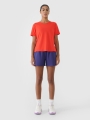 T-shirt de treino Quick-Dry Oversized para mulher - Vermelho 4FRSS25TFTSF1236 Vermelho