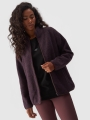 Casaco de Lã para Mulher com Gola Subida - Violeta - 4FWAW24TFLEF257 