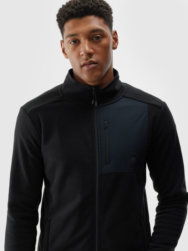 Casaco Polar para Homem com Gola Subida - Preto - 4FWAW24TFLEM250   
