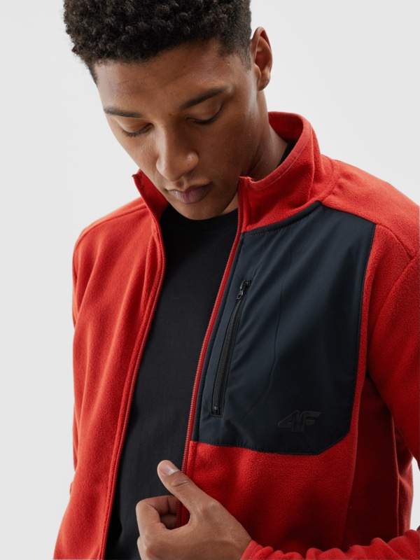 Casaco Polar para Homem com Gola Subida - Laranja - 4FWAW24TFLEM250   