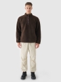 Casaco Polar Oversize para Homem com Gola Alta - Castanho - 4FWAW24TFLEM251 