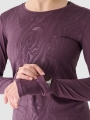 Camisola De Treino De Manga Comprida Para Mulher - Violeta - 4FWAW24TFLOF249   