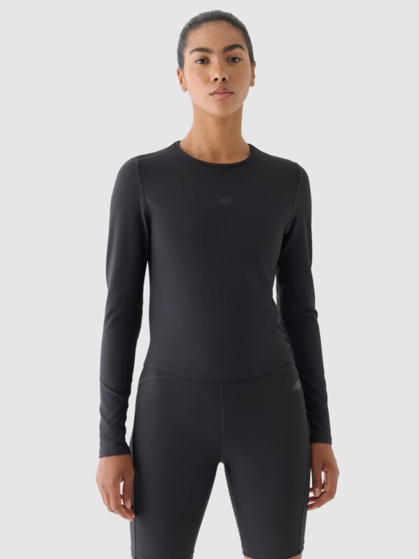 Camisola De Treino De Manga Comprida Para Mulher - Cinzento - 4FWAW24TFLOF250    
