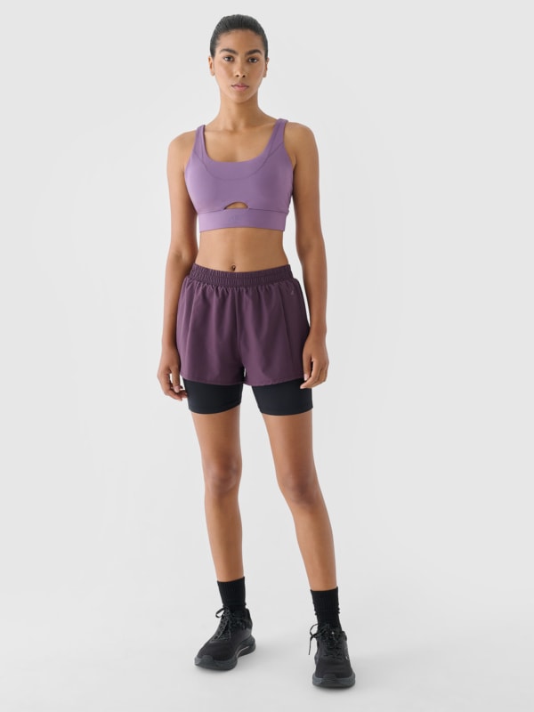 Calções para Mulher - Violeta - 4FWAW24TFSHF632   