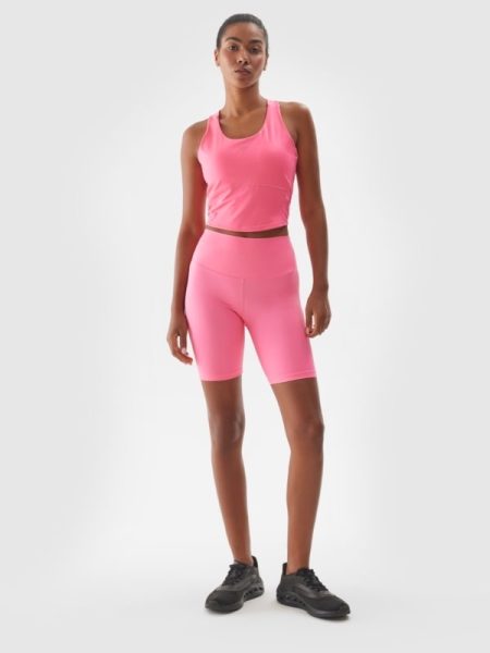 Calções Justos para Mulher - Cor-de-Rosa - 4FWAW24TFSTF012     